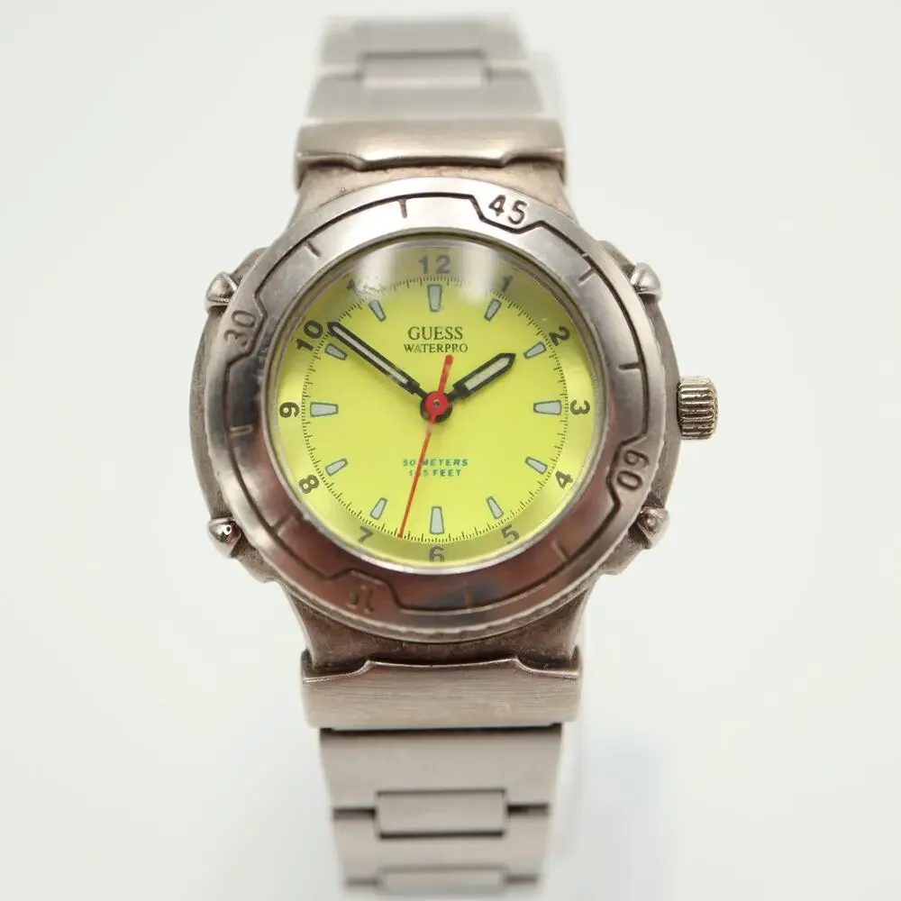 Guess Waterpro Womens 30mm Neon Yellow Watch 6